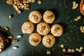 Abundant Assortment of Cookies and Nuts on a Table