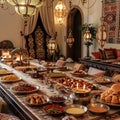 Abundant Buffet Table With Variety of Food Royalty Free Stock Photo
