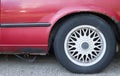 An abundant classic BMW wheel details Royalty Free Stock Photo