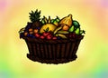 Abundant Fruit Basket (2014) Royalty Free Stock Photo