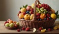 Abundant Fruit Basket Still Life Royalty Free Stock Photo