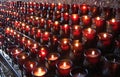 Abundant Red Church Candles Royalty Free Stock Photo