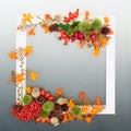 Abundant Thanksgiving and Autumn Nature Background Border Royalty Free Stock Photo