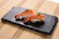 Aburi Ebi Mentai (Torched Prawn) Sushi Royalty Free Stock Photo