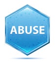 Abuse crystal blue hexagon button Royalty Free Stock Photo