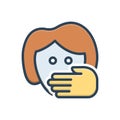 Color illustration icon for Abuse, scold and rebuke