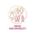 Abuse and infidelity concept icon