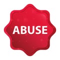 Abuse misty rose red starburst sticker button