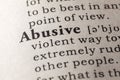 Definition of the word abusive