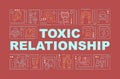 Abusive relationship word concepts banner Royalty Free Stock Photo