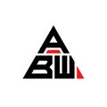 ABW triangle letter logo design with triangle shape. ABW triangle logo design monogram. ABW triangle vector logo template with red Royalty Free Stock Photo