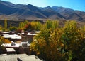 The autumn landscape of Abyaneh historical village , Iran Royalty Free Stock Photo