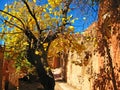 Beautiful passage in Abyaneh red village , Iran , fall season Royalty Free Stock Photo