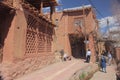 Old traditional building along the street of Abyaneh Village Iran. Royalty Free Stock Photo