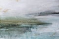 Abstract landscape art background. Seascape Contemporary art. Oil painting of ocean. oil paint texture. Modern art. Royalty Free Stock Photo