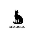 Abyssinian cat logo icon