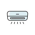 Air conditioner line icon vector