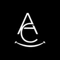 Abstract smile shape AC Letter Logo Design Vector Illustration .