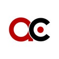 ac, aco initials geometric logo and icon Royalty Free Stock Photo