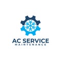 AC air conditioning repairman service logo design