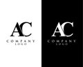 AC, CA modern initial logo design vector, with white and black color that can be used for any creative business. Royalty Free Stock Photo