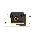 Ac, Computer, Part, Power, Supply  Business Flat Line Filled Icon Vector Banner Template Royalty Free Stock Photo