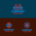 Ac and heating service logo. Simple, modern, unique. Royalty Free Stock Photo