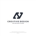 AC Logo Letter Creative Design Premium Line Alphabet Monochrome Monogram emblem. Vector graphic design template element. Graphic Royalty Free Stock Photo