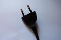 AC power plug, flat two pole round-pin Europlug Royalty Free Stock Photo