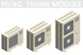 Vector Isometric HVAC trunk module Royalty Free Stock Photo
