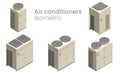 Isometric Vector of Air conditioners large capacity