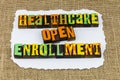 ACA healthcare Obamacare open enrollment private public plan
