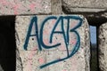 ACAB illegal graffiti