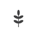 Acacia leaf vector icon Royalty Free Stock Photo