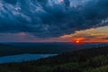 Cloudy sunset at acadia national park Royalty Free Stock Photo