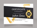 Academic achievement certificate design template