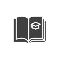 Academic book vector icon