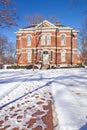 Academic building on a college campus vertical Royalty Free Stock Photo