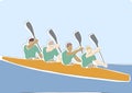 Academic canoe rowing.