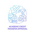 Academic credit transfer approval concept icon Royalty Free Stock Photo