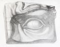 academic drawing - hand-drawn full-size male eye