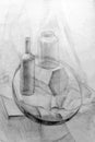 Academic drawing pencil,training figure, glass bottle
