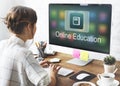 Academic E-Learning Education Online Application Concept