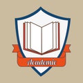 academic emblem design Royalty Free Stock Photo