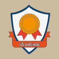 academic emblem design Royalty Free Stock Photo