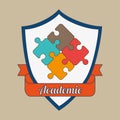 academic emblem design Royalty Free Stock Photo