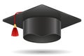 Academic graduation mortarboard square cap vector illustration