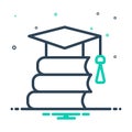 Mix icon for Academic, educational and instructional Royalty Free Stock Photo