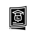 academic journal college teacher glyph icon vector illustration