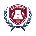 Academic logo element.. Vector illustration decorative design Royalty Free Stock Photo